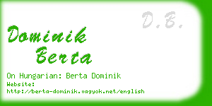 dominik berta business card